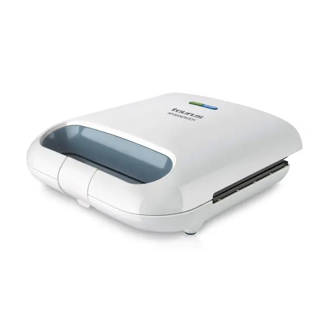 Taurus - Sandwichera eléctrica Mysandwich | 800W | 2 Placas cuadradas para hacer 2 sándwiches a la vez | Sellado perfecto | Indicadores de funcionamiento | Placas con recubrimiento antiadherente