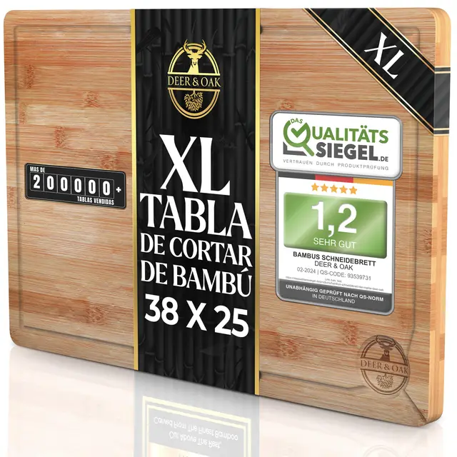 deer & oak dno-bcb-md tabla bambú grande