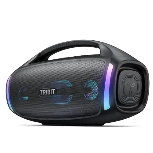 Tribit StormBox Blast 2 Altavoz Bluetooth. Altavoz portátil de 200 W con subwoofer, XBass, Luces LED, Bluetooth 5.4, IP67, EQ, 30 Horas de reproducción, para Fiestas al Aire Libre, Jardines y Playas