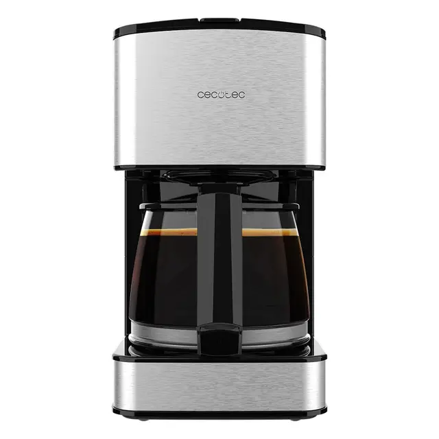 Cecotec Cafetera de Goteo 6 Tazas Coffee 56 Drop. 680 W, Capacidad 0,8 Litros, Boquilla Antigoteo, Filtro Permanente o de Papel, Acabados en Acero Inoxidable e Intensificador De Aroma