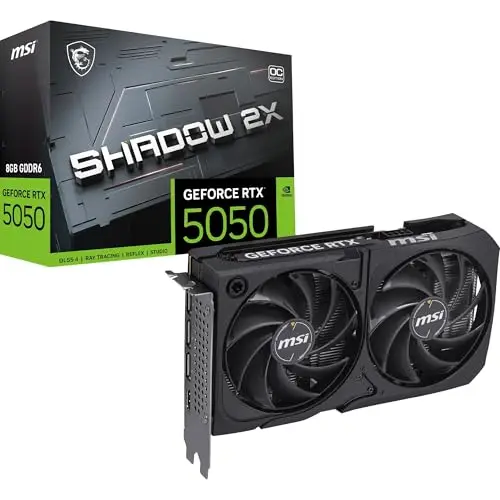 MSI GeForce RTX 5050 8G Shadow 2X OC - Tarjeta gráfica