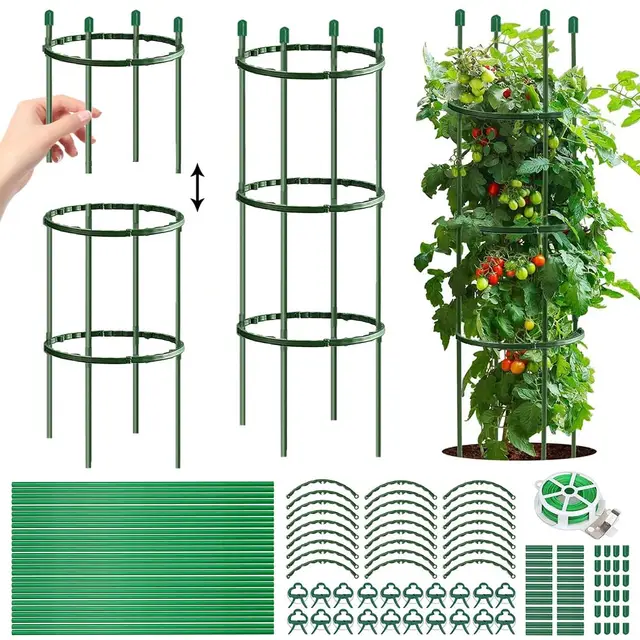 Tutores para Plantas,141 Piezas Soporte para Plantas trepadoras Exterior,Tomaten Rankhilferetirable Tutor Tomate,Enrejado Tomate,para Verduras Plantas Flores Enredadera Pflanzen Tomaten Rankhilfe