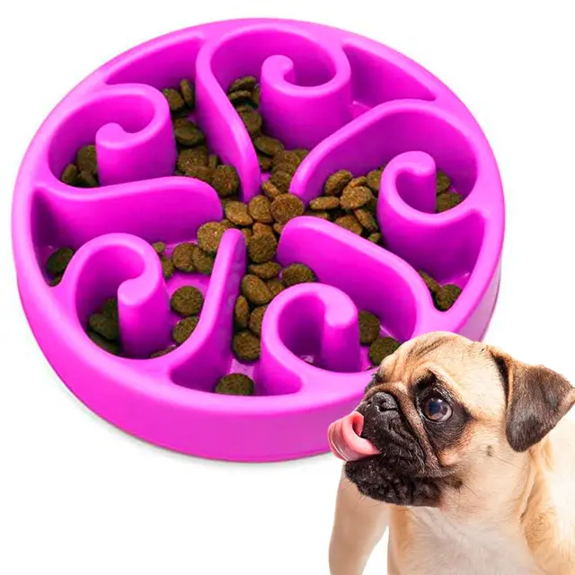 Edipets Comedero Antivoracidad Perro y Gato Plato Interactivo Morado