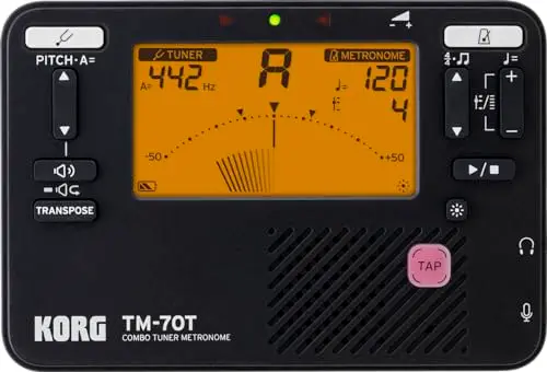 korg tm70 metrónomo y afinador negro