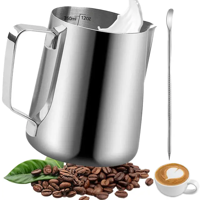 omtofo 350ml jarra leche barista acero