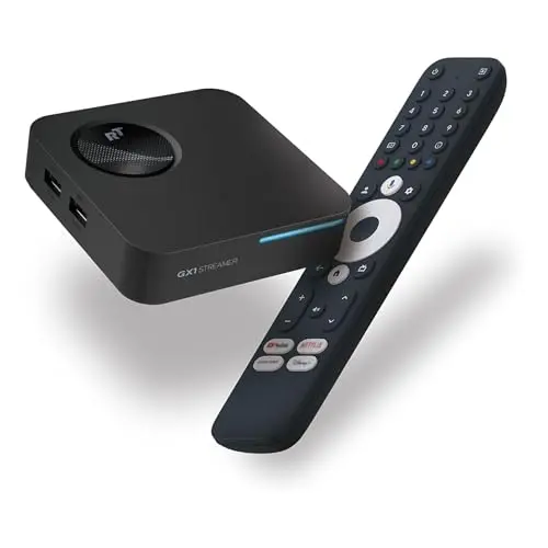 GX1 Box TV 4K - Google TV 14 [4GB RAM, 32GB ROM] Reproductor Multimedia Smart TV, Soporta Netflix y Prime en 4K, AI-Upscaling, HDR10+, WiFi 6, LAN