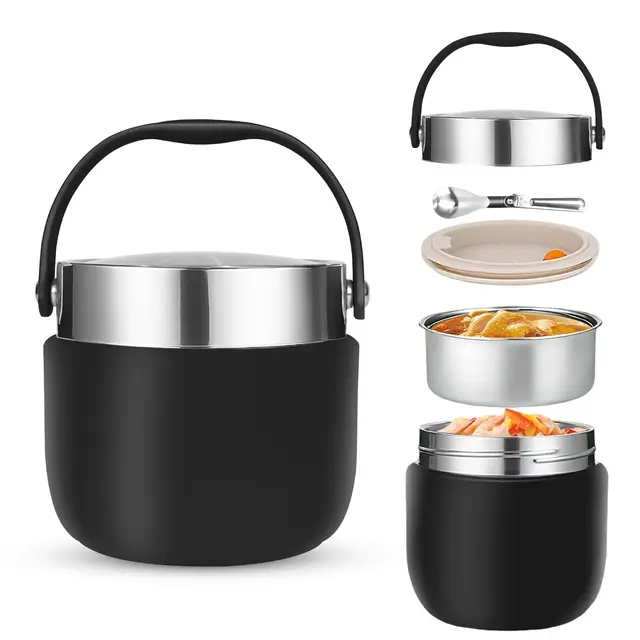 DUBUOZA Termo Comida 1200ml Negro