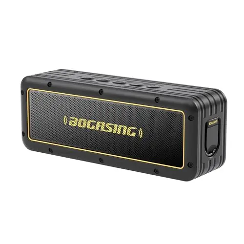 BOGASING G4 Altavoz Bluetooth Portátil, Altavoces Potente con Graves Profundos, 50W Altavoz Inalambrico, 24H, Impermeable IPX7, 3 EQ, Exterior Speaker Bluetooth 5.3, Tarjeta TF, AUX