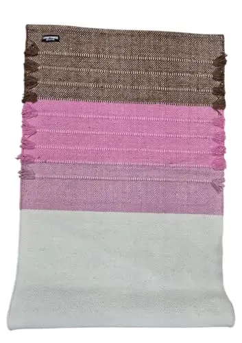 Esterilla de yoga 100% algodón orgánico antideslizante, alfombra ecológica tejida a mano, antideslizante y gruesa (24 x 72 x 5 mm) para fitness diario en casa, cómoda, extralarga