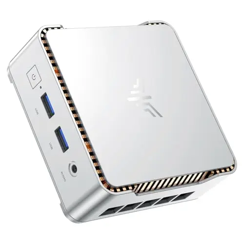 NiPoGi Pinova P2 Mini PC AMD Ryzen 3300U W-11 Pro(Defeat N97/N150,hasta 3,5GHz),16GB DDR4 512GB SSD Mini Ordenadores,4K@60Hz Triple Display HDMI+Type-C+DP,WiFi 5/BT 4.2,Micro PC para Escuela/Negocios