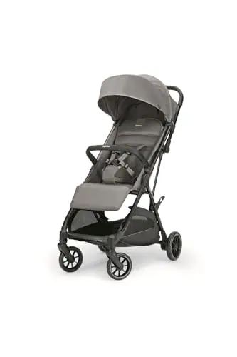 Inglesina NOW Silla de Paseo Compacta Ligera 7,2 kg, Cierre Automático One Touch, Respaldo Reclinable 170°, Capota UPF 50+, desde el Nacimiento hasta 22 kg, Snap Grey
