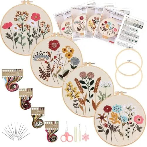 joyvovo jvdyz-cixiu kit bordado 4 piezas