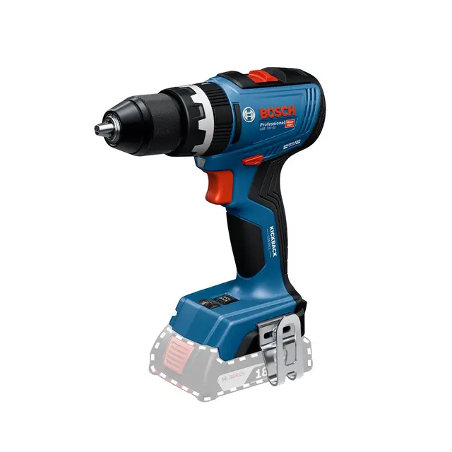 Bosch Professional 18V System atornillador a batería GSB 18V-65 (motor Brushless sin escobillas, longitud del cabezal 175, sin batería/cargador)