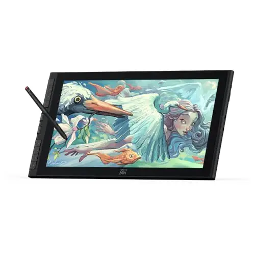 XPPen Artist 16 3rd Tableta Gráfica con Pantalla FHD, Tableta Dibujo Digital Profesional de 15.4 Pulgadas con X4 Lápiz de 16K Niveles y 2 Diales y Soprte Plegable
