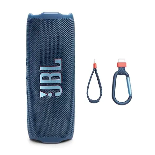JBL Flip 7 Altavoz portátil Impermeable y anticaída, Sonido Pro Bold con IA Sound Boost, 16 Horas de autonomía y Sistema PushLock con Accesorios Intercambiables (Azul)