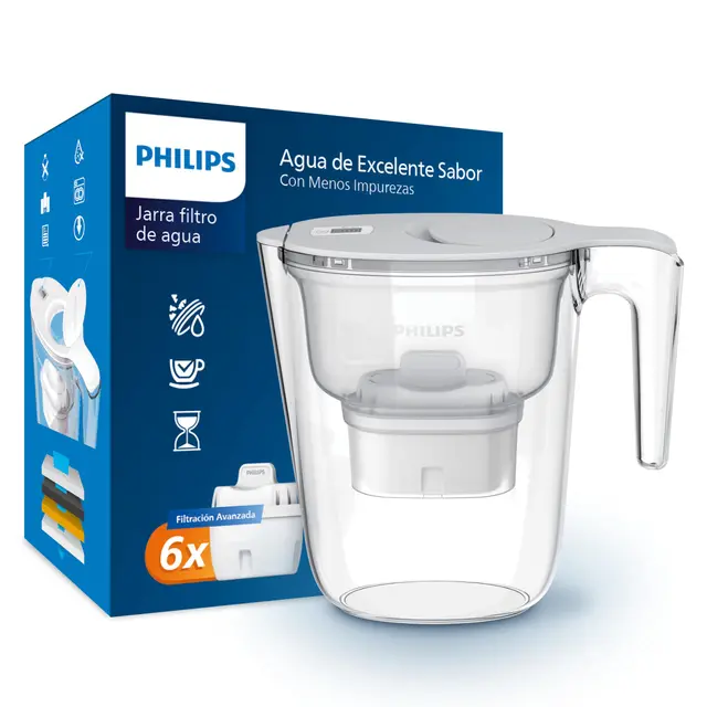 philips water jarra + 6 cartuchos