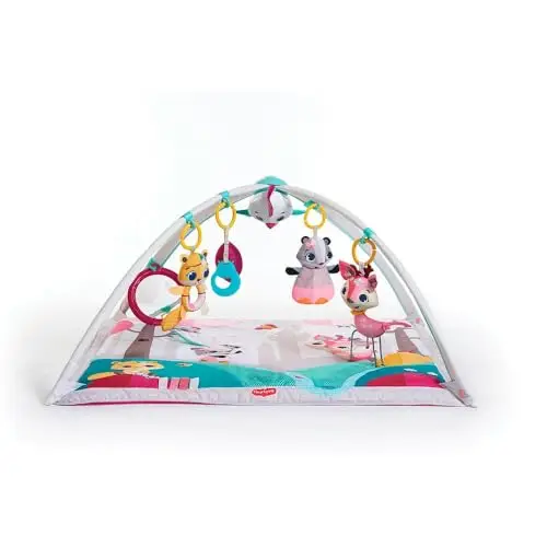 Tiny Love Gymini Deluxe, Gimnasio Infantil Evolutivo Musical 2 en 1, Desde el Nacimiento, Gimnasio Bebe con 18 Actividades, Juguete Musical Portátil, Arcos Ajustables, Tiny Princess Tales