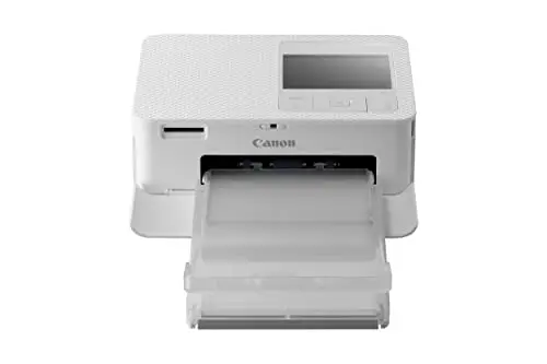 Canon Selphy CP1500 Impresora fotográfica móvil (USB-C, WLAN, inalámbrica, sublimación térmica, 300 x 300 PPP, Ranura para Tarjeta de Memoria de Impresora, aplicación Selphy Photo Layout) Blanca