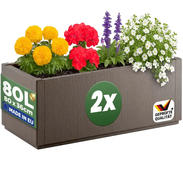 casaria set 2x jardinera 80l