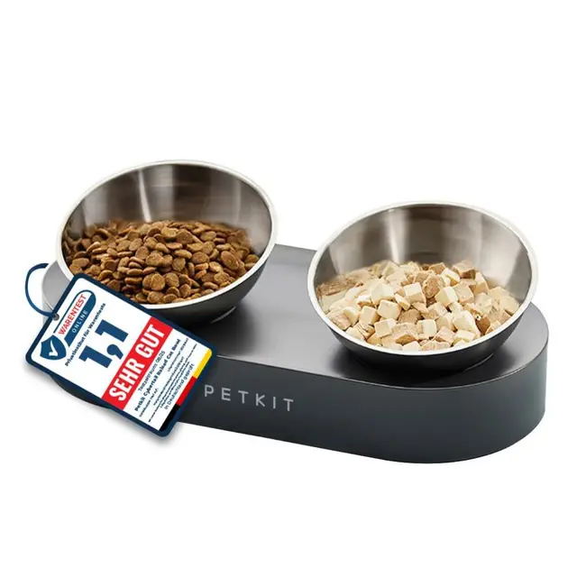 PETKIT CYBERTAIL F4 Cuenco Elevado Inclinado Acero Inoxidable