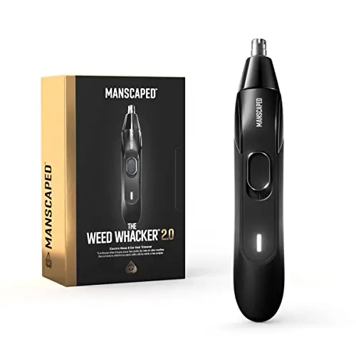 MANSCAPED® Weed Whacker® 2.0 Recortadora para nariz y orejas - Herramienta de precisión, 7.000 RPM, batería recargable, Seco/Mojado, Limpieza fácil, Cuchilla reemplazable de acero inoxidable mejorada
