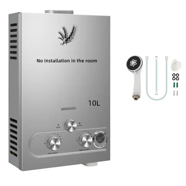 10L Calentador de Agua de Gas GLP Butano y Propano 20KW Calentador de Agua Calentador de Agua LPG Instantáneo Portátil,Modos de Invierno y Verano,para Ducha Al Aire Libre,Baño,Camping