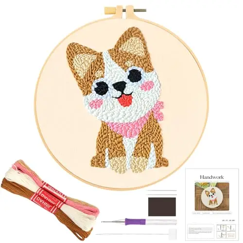 jsrqt kit punch needle perro