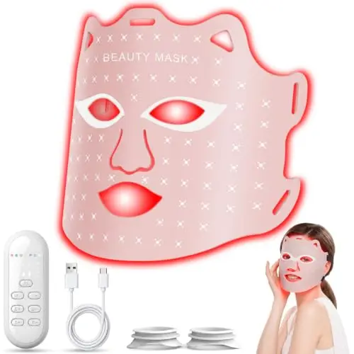 vhipu fm002 máscara led facial 7 colores