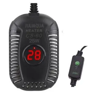 Calefactor de Acuario con indicador de Temperatura, Ajuste del Calentador de Acuario, Varilla calefactora para Peces, Calefactor de Tortuga 25 W / 50 W / 100 W / 150 W (G-25W)