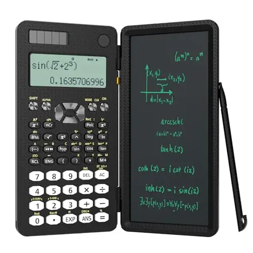 ROATEE-Calculadora cientifica con Bloc de Notas, calculadoracientifica de Oficina 82 MS, Funciona con energia Solar y bateriacalculadora cientifica Plegable de 6.5 Pulgadas