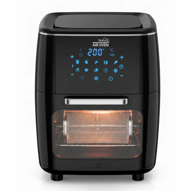 STARLYF Air Oven Freidora de Aire, Horno de Aire eléctrico, 1700W - 12L, Tecnología Air Cycling, 10 Programas, Freidora de Aire 65-200℃, Panel LED táctil, Fácil de Limpiar