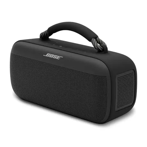 Bose SoundLink Max, Altavoz portátil con bluetooth para exterior con graves potentes, Resistente al agua estéreo con Bluetooth y conexión USB-C , Hasta 20 horas de autonomía, AUX de 3,5 mm, Negro
