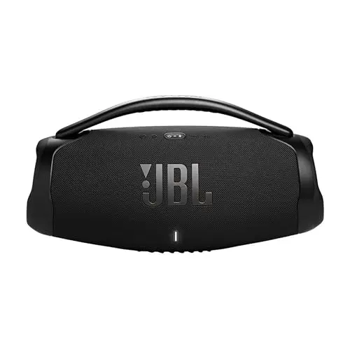 JBL Boombox 3 Wi-Fi Altavoz Bluetooth inalámbrico, resistente al agua y al polvo IP67, con batería de hasta 24 horas de duración, negro, Enchufe EU (tipo C)