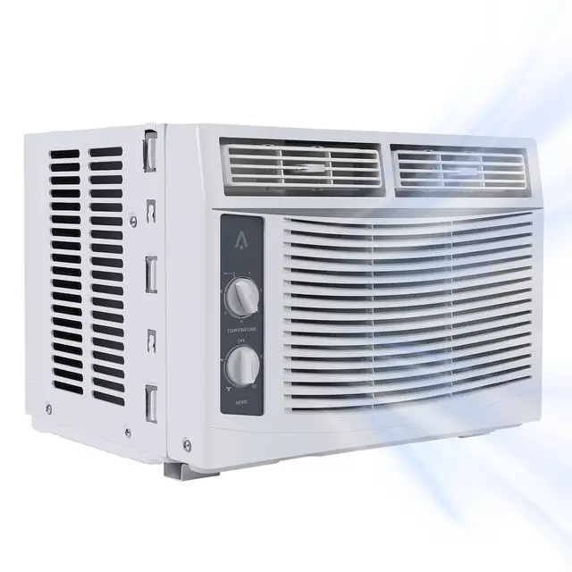 Smart 6000 BTU WiFi ventana aire acondicionado ventana AC unidad con control remoto y función de temporizador de control de aplicación y kit de fácil instalación para habitaciones de hasta 350