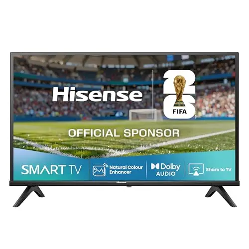 Hisense 40A4Q - FullHD Smart TV 40 Pulgadas, Modo Juego, Deportes IA, Sonido Dolby DTS HD, Alto Contraste, Función Compartir en el Televisor, DVB - T2, Auto Ordenación de los Canales TDT