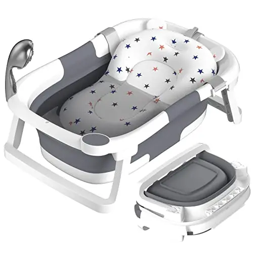 RABB 1ST Bañera Plegable Portátil para Bebé Gris