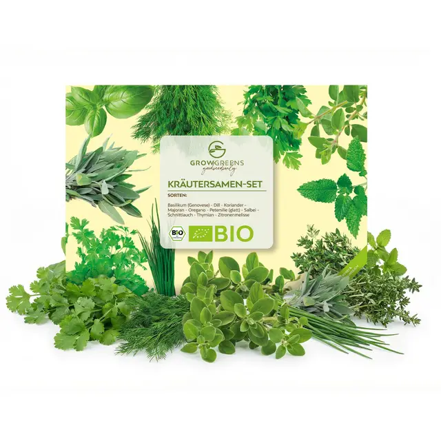 Kit de semillas plantas aromaticas ecologicas - set de semillas de hierbas aromaticas para jardín de hierbas interior o exterior