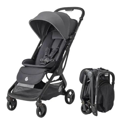 Silla de paseo Ergobaby Metro 3 con función reclinable, apta desde el nacimiento hasta los 22 kg (0-4 años), Plegable, compatible con silla de coche, con asiento ergonómico, Graphite Grey