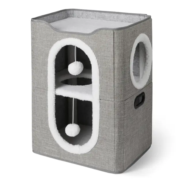 amazon basics casa para gatos 2 pisos