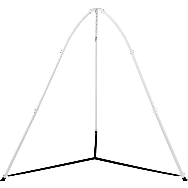 Soporte para Silla Colgante de Trípode Multiuso, Soporte Resistente para Silla Colgante Interior & Exterior, Diseño Triangular Ajustable en Altura, Capacidad 149,6 kg, Montaje Fácil - Blanco