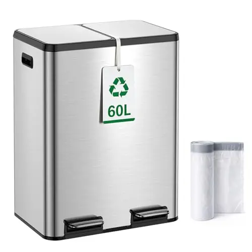 yeaupe pro r16 cubo reciclaje doble 60l