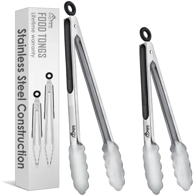 hotec tongs01 pinzas cocina acero