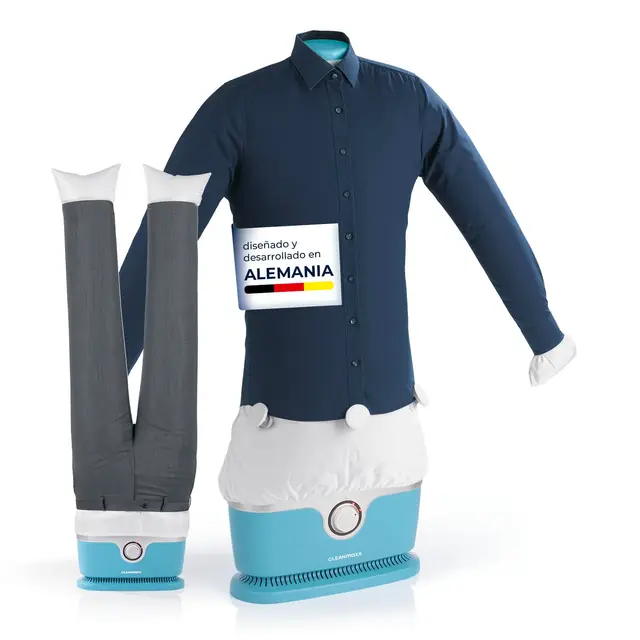 CLEANmaxx Plancha Automática de Camisas Pro Con Accesorio Para Pantalones | Sustituye al Vaporizador | Maniquí Para Camisas, Blusas y Pantalones | Innovadora y Eficaz