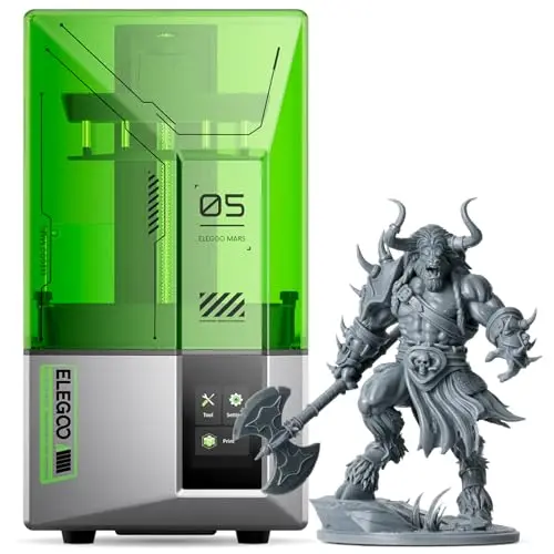 ELEGOO Mars 5 Impresora 3D Resina con 4K Mono LCD, Nivelación Automática, Impresora 3D de Sobremesa con Tamaño de Impresión de 5.65 * 3.53 * 5.91 Pulgadas