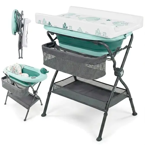 twinly bubbly bañera cambiador plegable