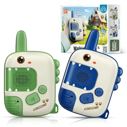 Juguetes Niños 3 4 5 6 7 Años, Walkie Talkie Niños Dinosuario Juguetes 3-8 Años Regalo Niños 3-10 Años Walkie Talkies Juegos Exterior para Niños 4-9 Años Walky Talky Regalo Niños Regalos de Pascua