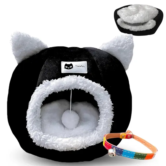 kawaipets cama cueva 2 en 1 para gatos