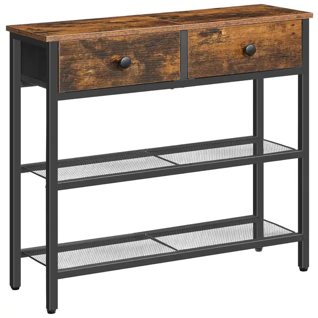 hoobro mesa consola 75 cm con 2 cajones