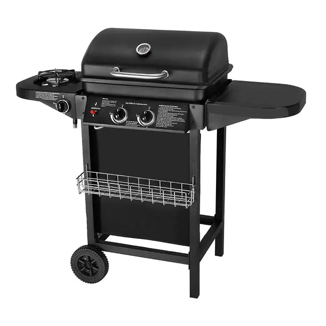 Barbacoa de gas 2+1 quemadores 8,7 kW