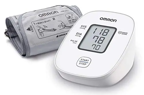 OMRON X2 Basic Tensiómetro de Brazo digital, medidor de tensión arterial y pulso preciso, aparato de tensión arterial validado clínicamente